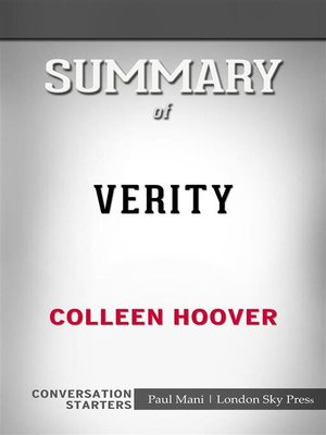 cover image of Verity--by Colleen Hoover​​​​​​​ | Conversation Starters